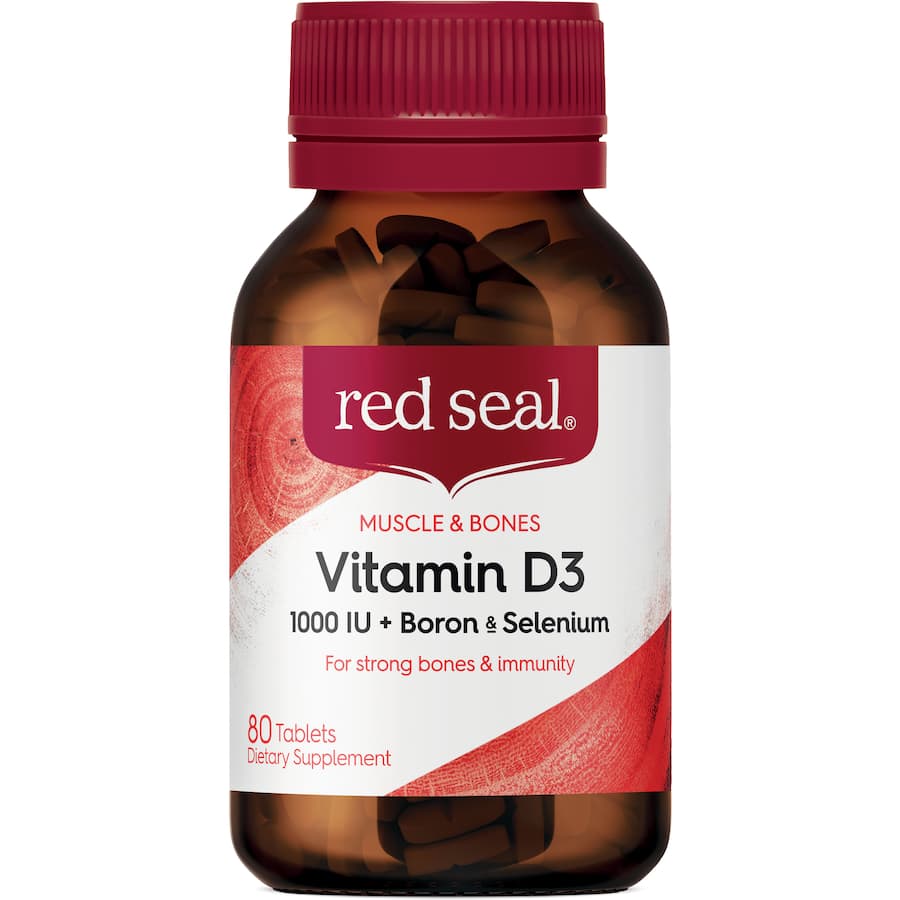 Red Seal Vitamin D3 1000 Iu + Boron & Selenium 80pack