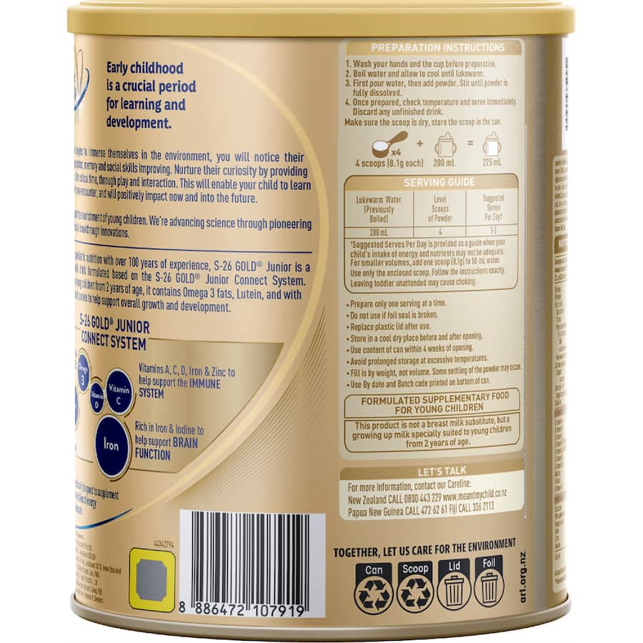S26 Gold Stage 4 Junior Toddler Milk Drink From 2 Years 850g