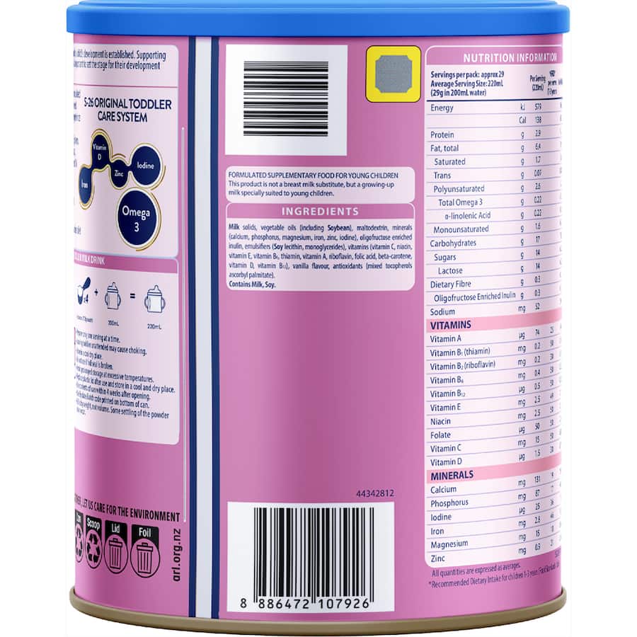 S26 Original Stage 3 Toddler Milk Drink From 1 Year 850g
