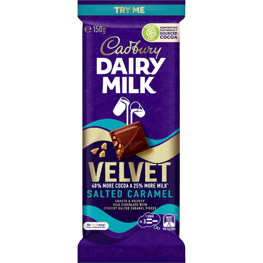 Cadbury Chocolate Milk Velvet Salted Caramel 150g