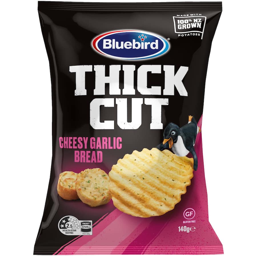 Bluebird Thick Cut Chips Cheesy Garlic Bread 140g