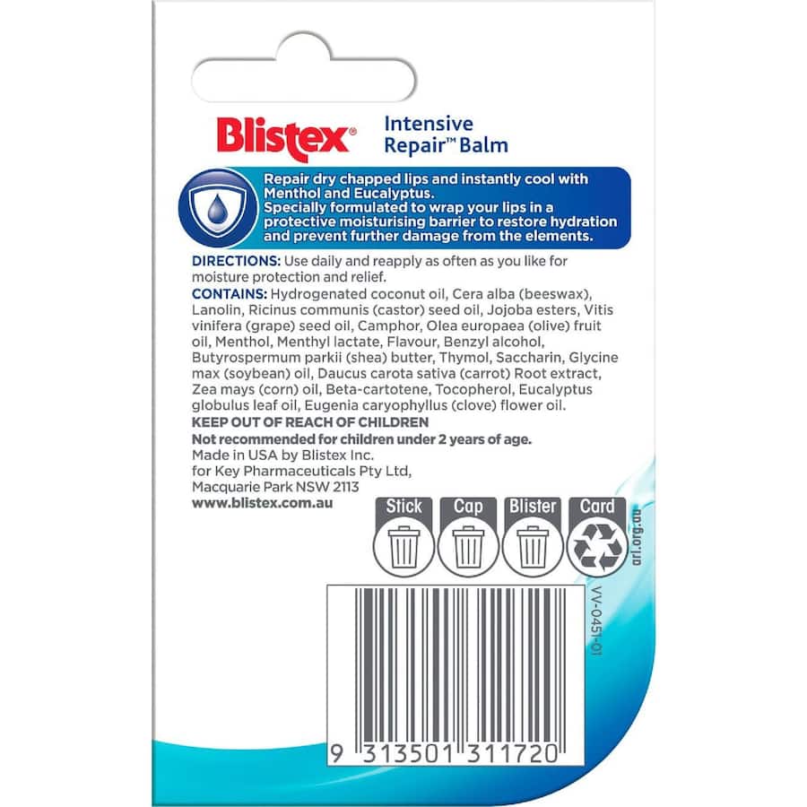 Blistex Balm Intensive Repair Spf15 4.25g