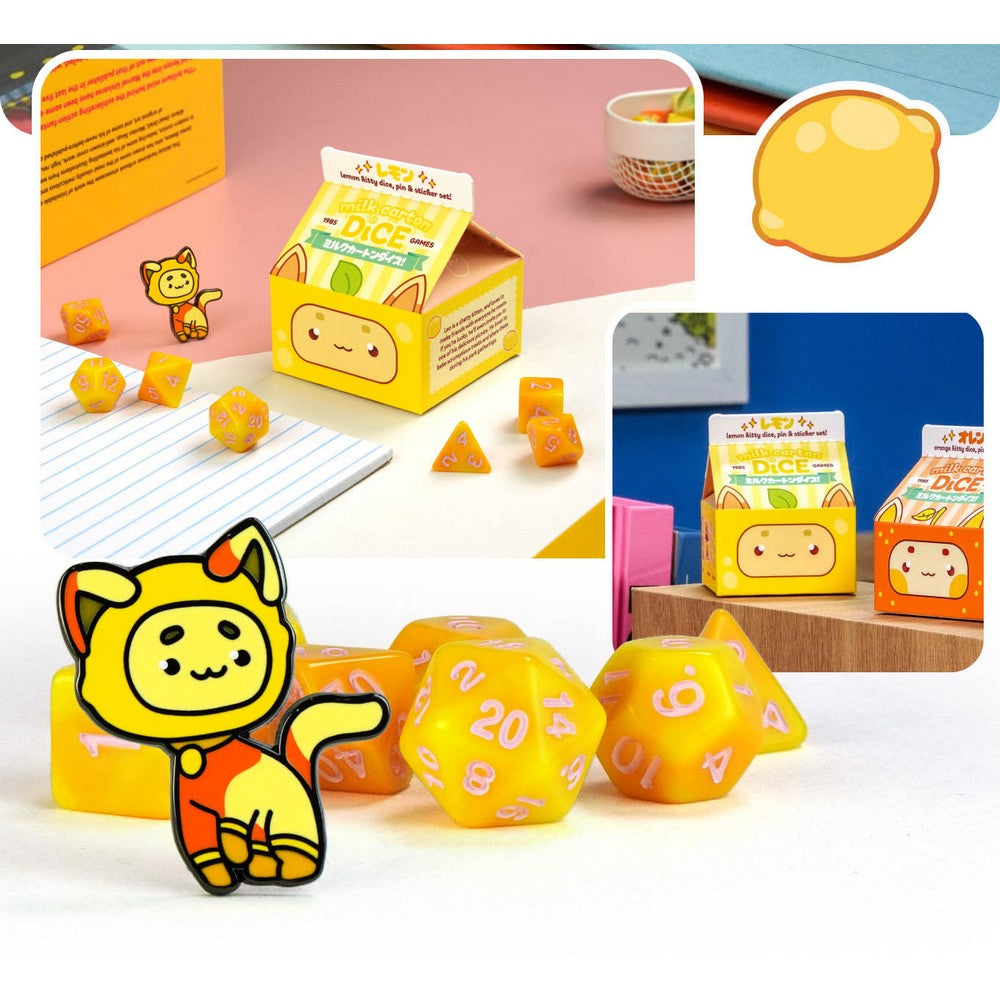 Fruit Meadows - Kawaii Cat Milk Carton-Lemon