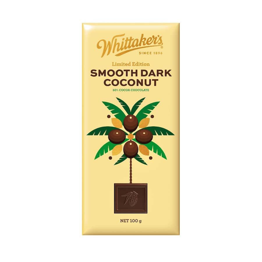 Whittakers Artisan Collection Chocolate Smooth Dark Coconut 100g