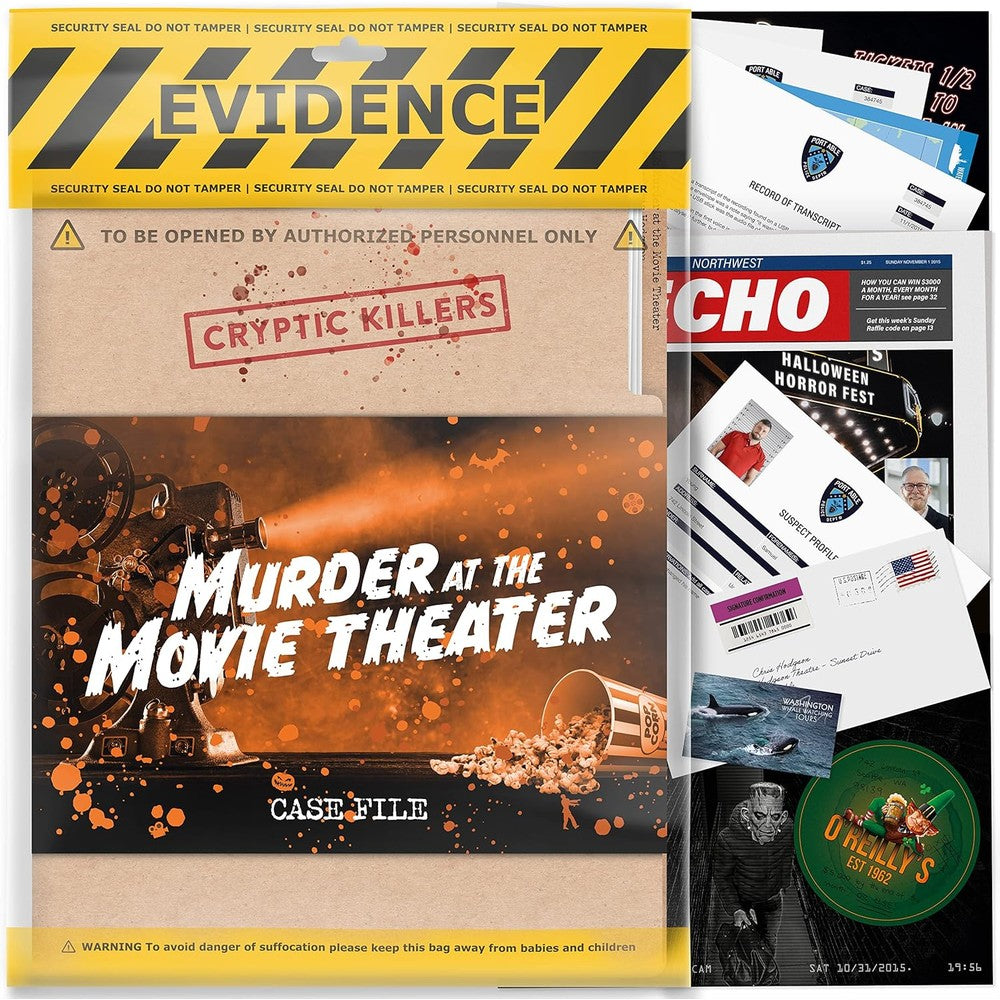 Cryptic Killers - Murder at the Movie Theater - Board Game