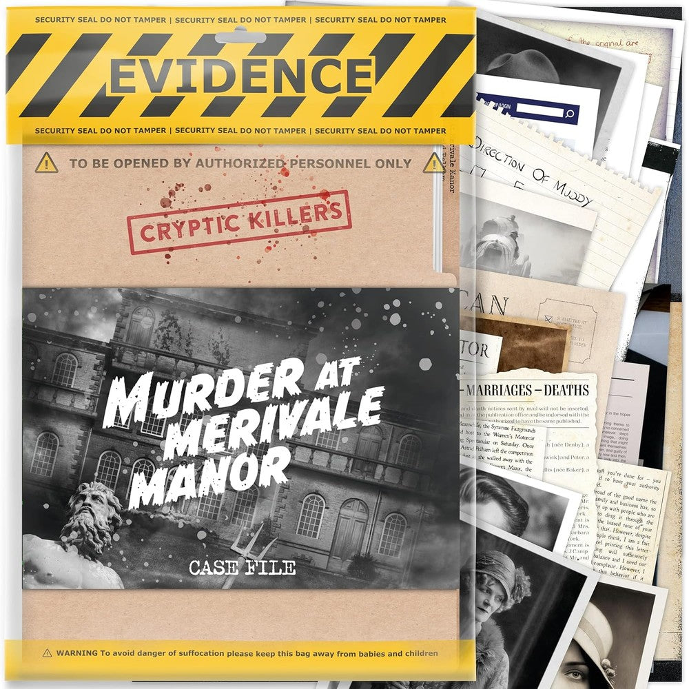 Cryptic Killers - Murder at Merivale Manor - Board Game
