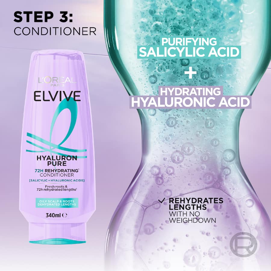 Loreal Elvive Conditioner Hyaluron Pure 340mL