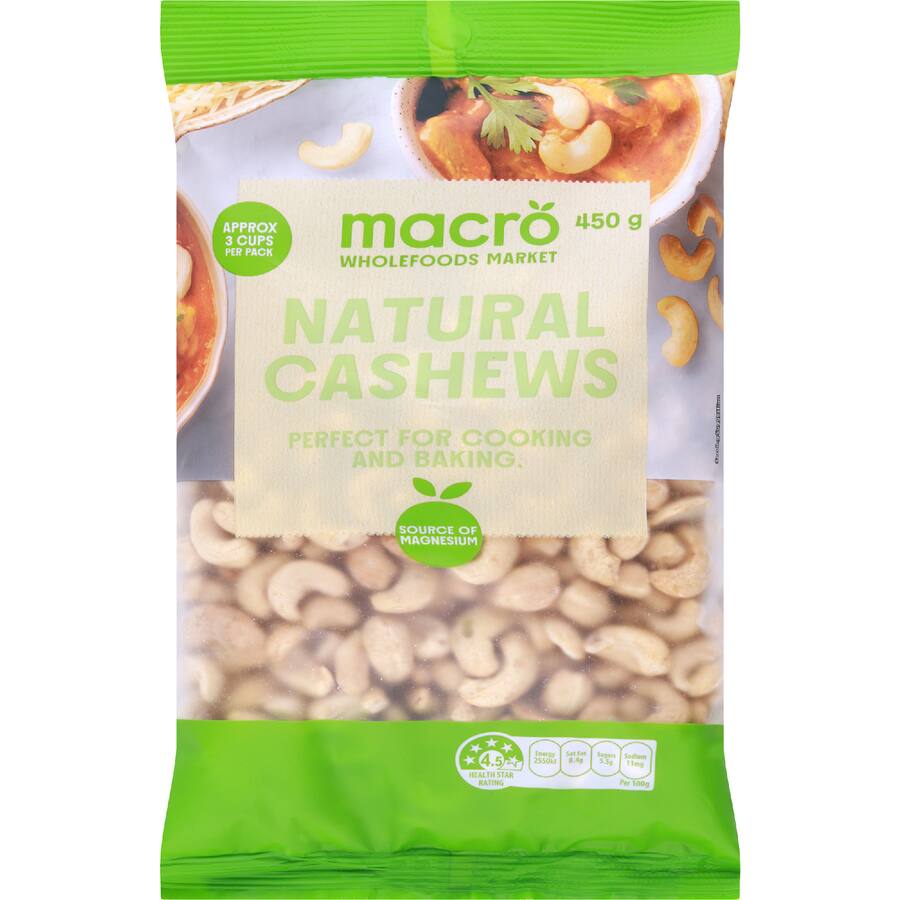 Macro Cashews Natural - 450g