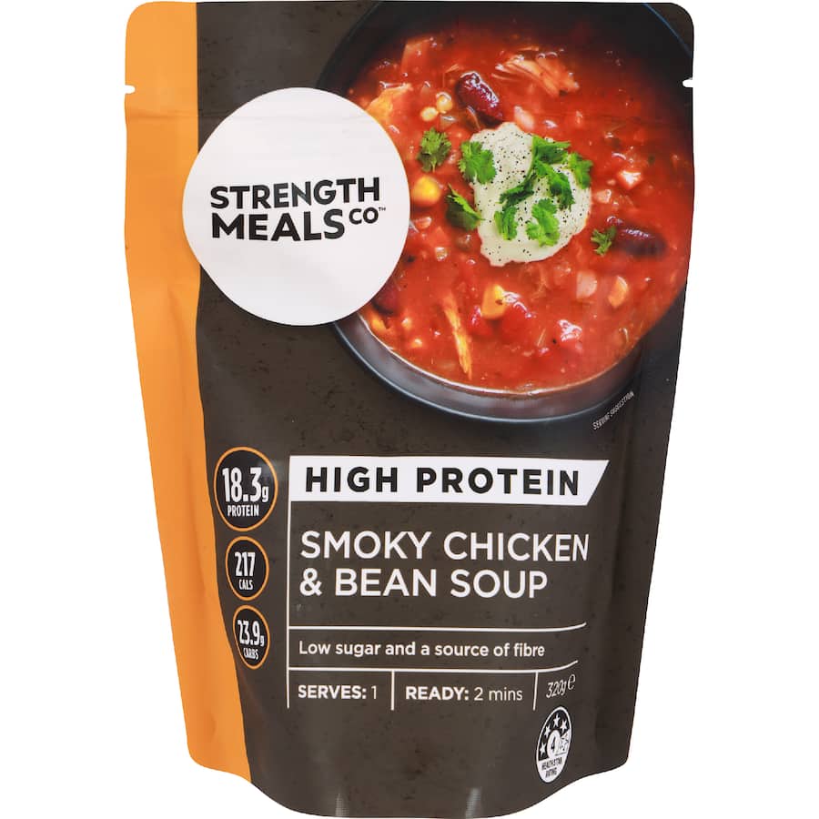 Strength Meals Co Soup Smoky Chicken & Bean Pouch 320g