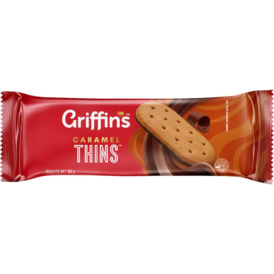 Griffin's Chocolate Biscuits Thins Caramel 180g
