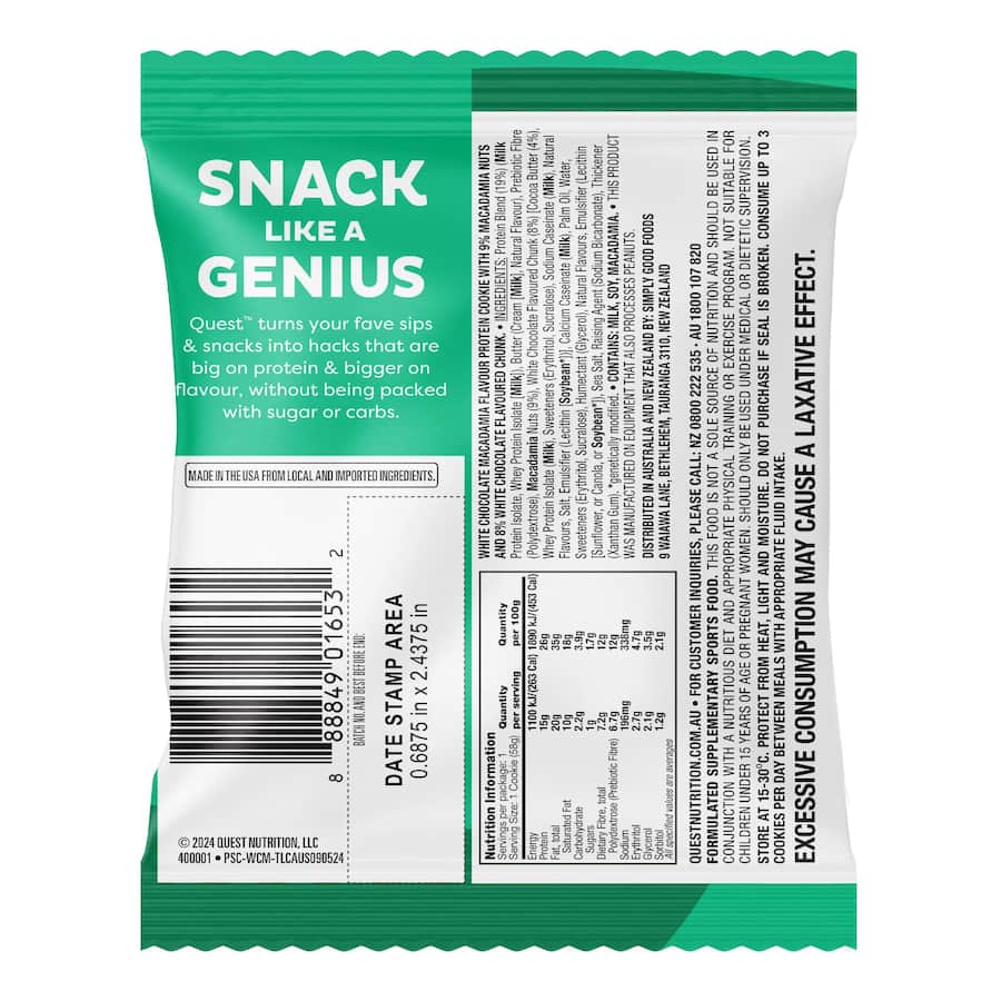 Quest Protein Cookie White Chocolate Macadamia 58g