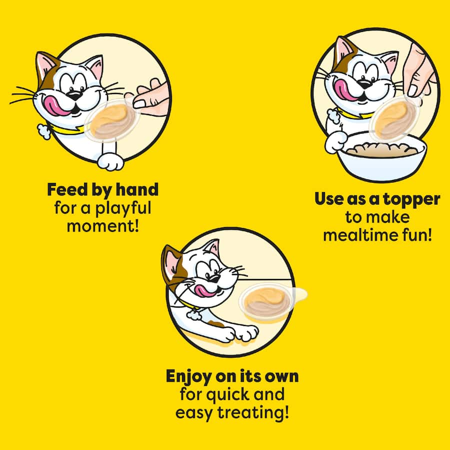 Temptations Creamy Spoons Cat Treats Tasty Chicken & Cheesy Cheese 4x10g