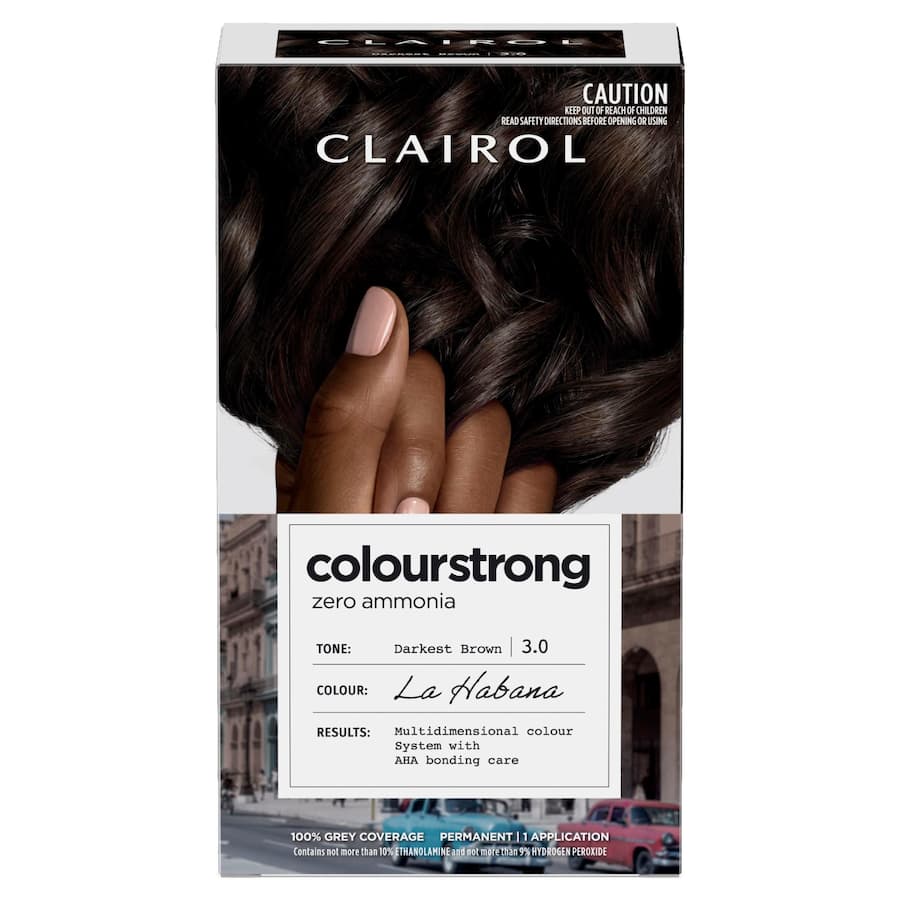Clairol Colourstrong Hair Colour Darkest Brown 3.0 1pack