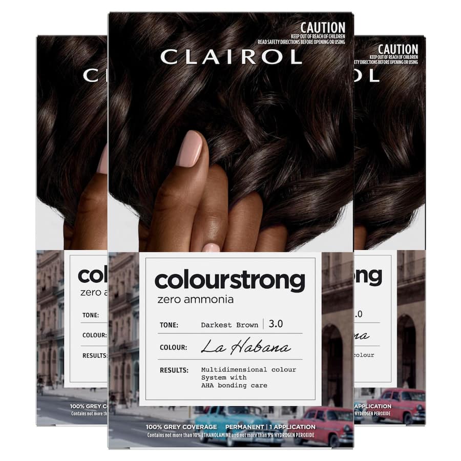 Clairol Colourstrong Hair Colour Darkest Brown 3.0 1pack