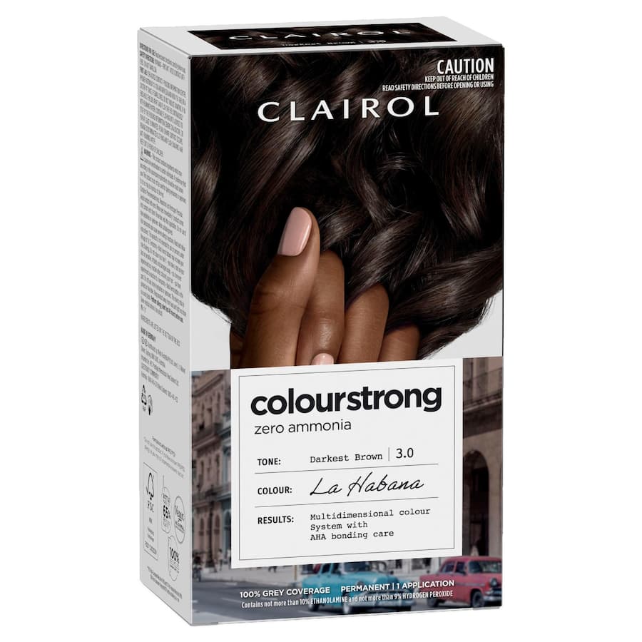 Clairol Colourstrong Hair Colour Darkest Brown 3.0 1pack
