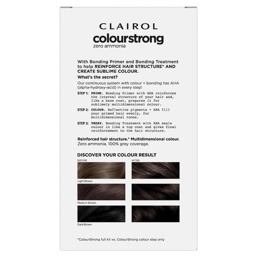 Clairol Colourstrong Hair Colour Dark Brown 4.0 1pack