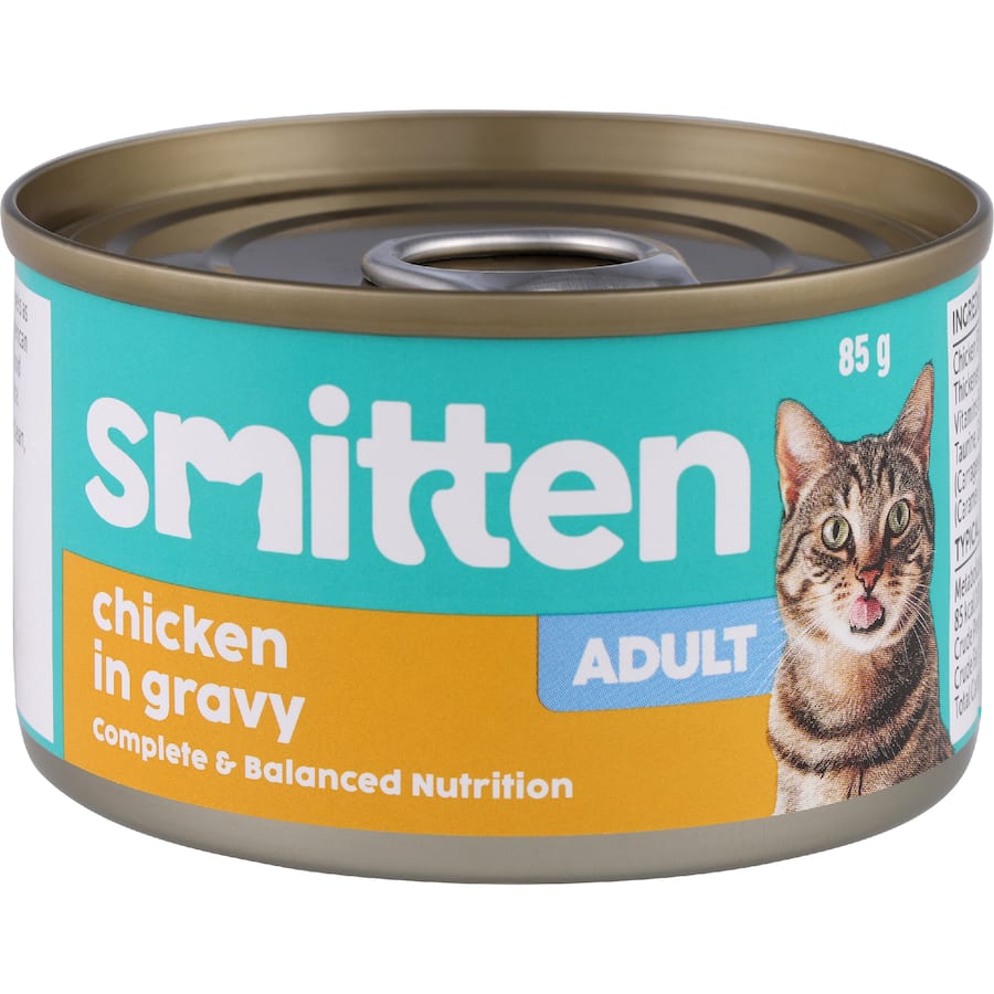 Smitten Wet Cat Food Shredded Chicken In Gravy 85g