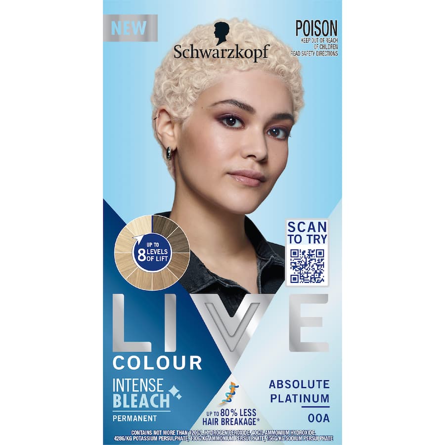 Schwarzkopf Live Colour Hair Colour Intense Bleach Permanent 00a 1pack