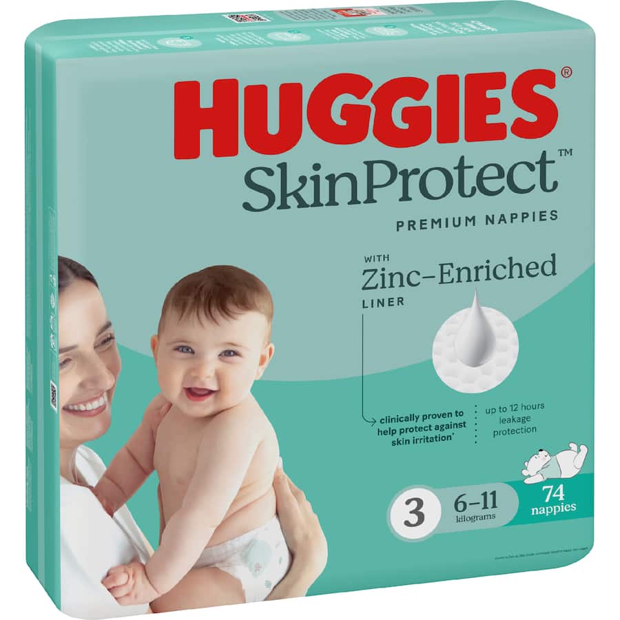 Huggies Skin Protect Nappies Crawler Boys & Girls 6-11kg Size 3 74pack