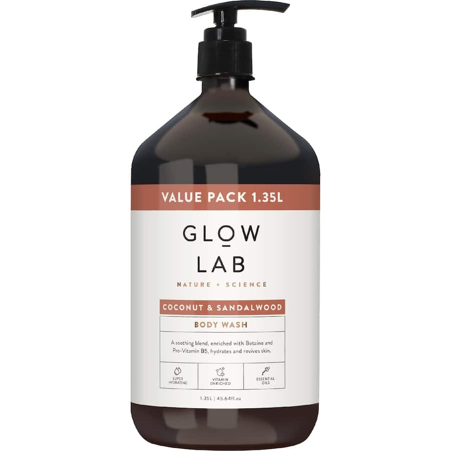 Glow Lab Body Wash Coconut & Sandalwood 1.35L