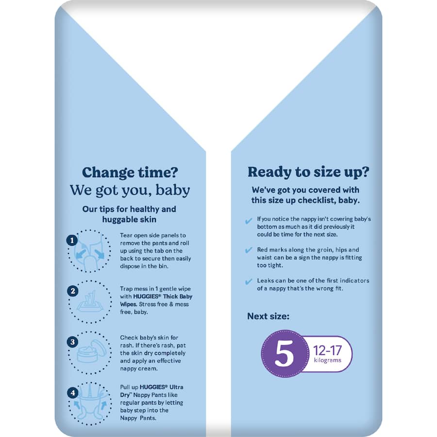 Huggies Ultra Dry Nappy Pants Toddler Boys 9-14kg Size 4 15pack