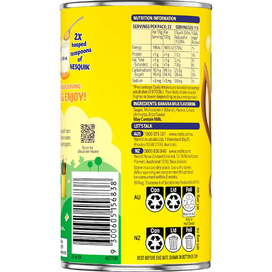 Nestlé Nesquik Instant Drink Banana - Tin 250g