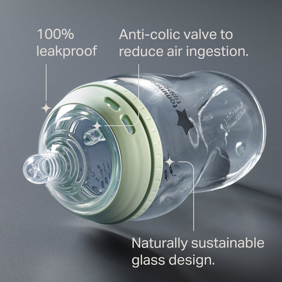 Tommee Tippee Baby Bottle Natural Start Glass