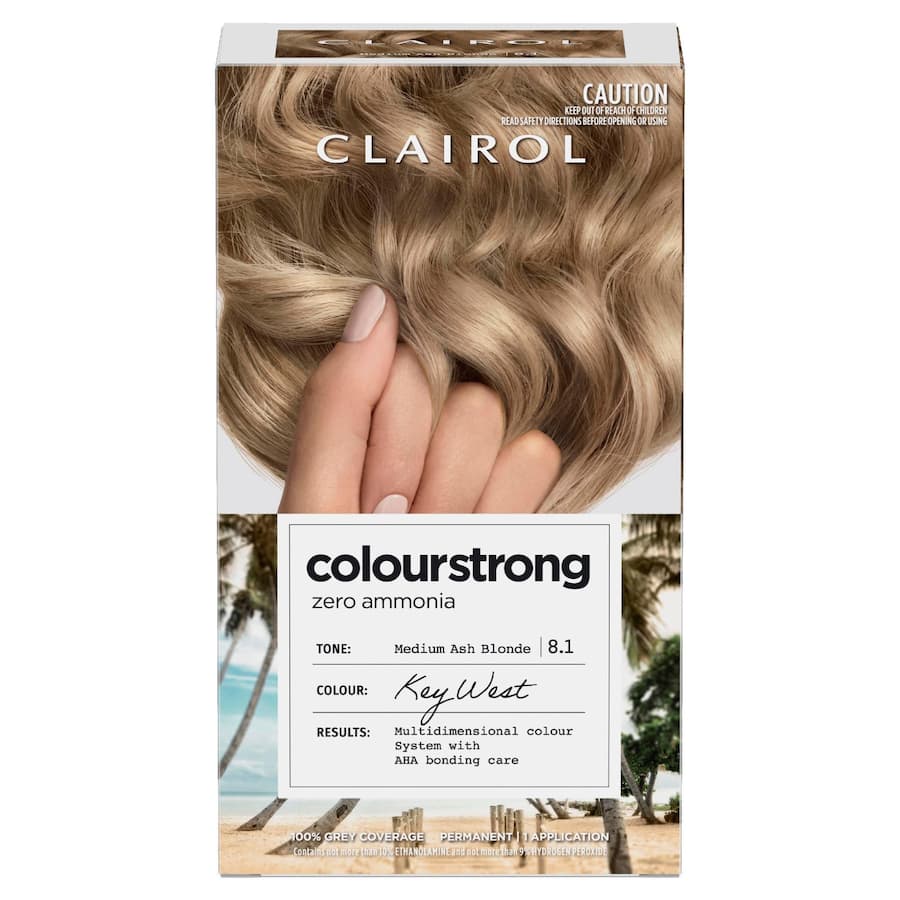 Clairol Colourstrong Hair Colour Medium Ash Blonde 8.1 1pack
