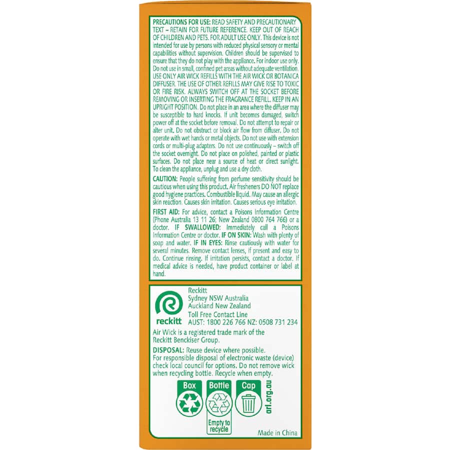 Air Wick Air Freshener Diffuser Essential Oil Ocean & Sea Salt 19mL