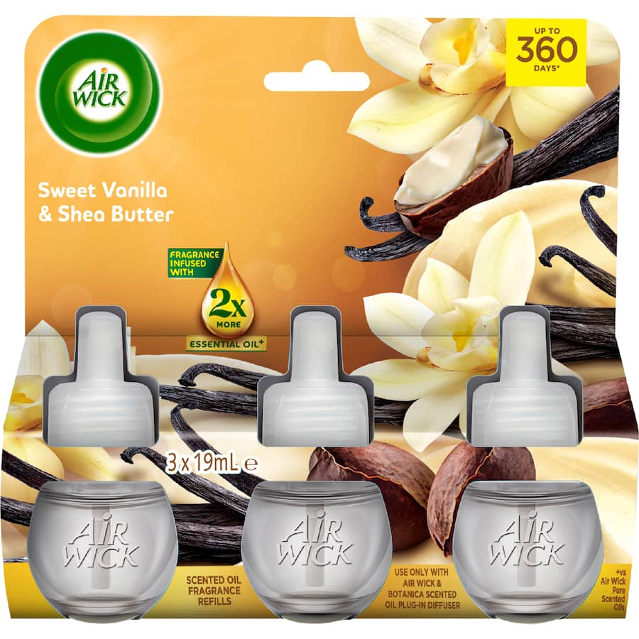 Air Wick Essential Oils Air Freshener Refill Sweet Vanilla & Shea Butter 57mL