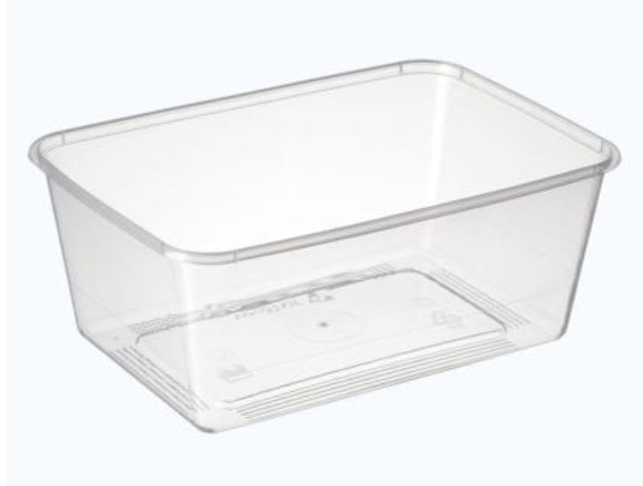 PP Rectangular Containers 1000ml (34oz) 50 (Pack)