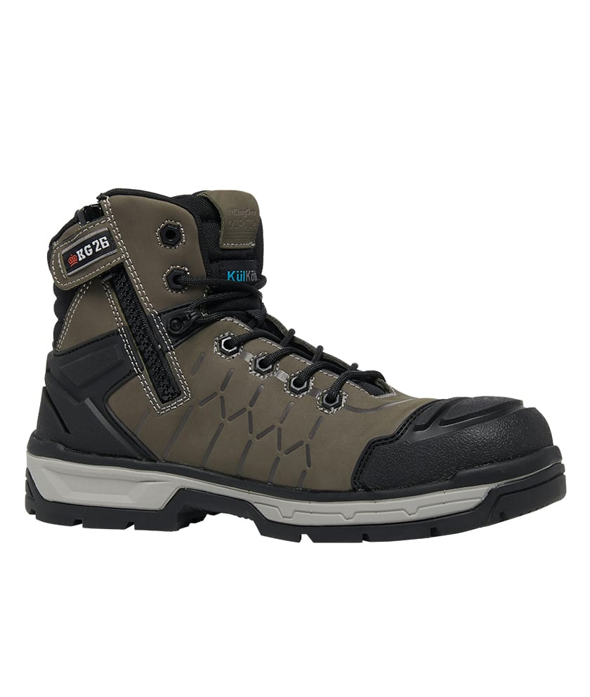 KingGee, Quantum Zip Sided Boot, K27120 - Cedar/Black - 10
