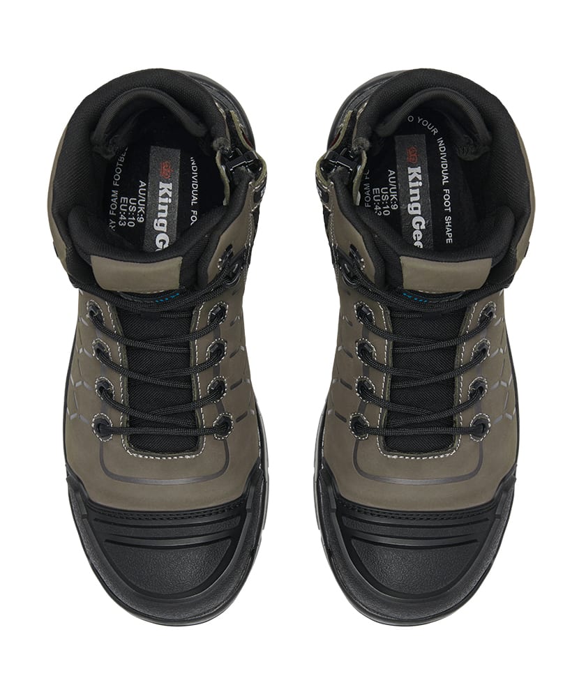 KingGee, Quantum Zip Sided Boot, K27120 - Cedar/Black - 14