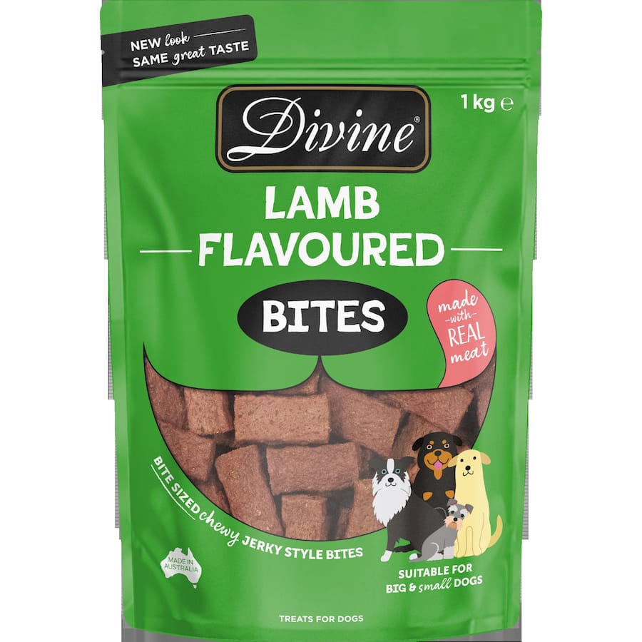 Divine Dog Treats Lamb Bites 1kg