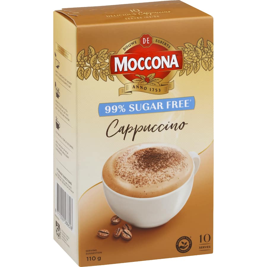 Moccona Coffee Sachets Sugar Free Cappuccino - 10 pack