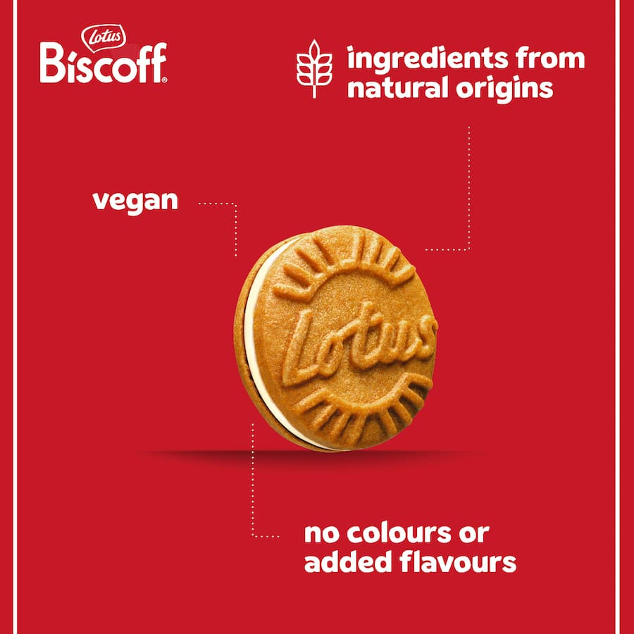 Lotus Biscoff Creme Filled Biscuits Vanilla Cream - 110g