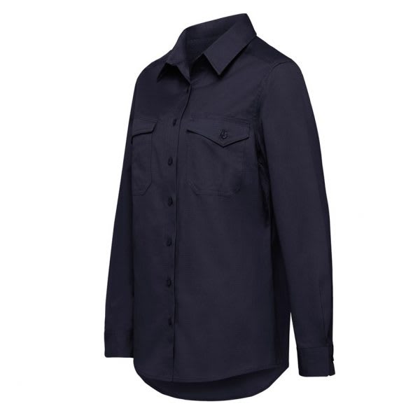 KingGee, Women's Workcool 2 Ripstop Shirt, K69880 - Navy (Size: 14)