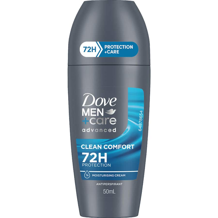 Dove Men Deodorant Roll On Clean Comfort Advanced Care 50mL