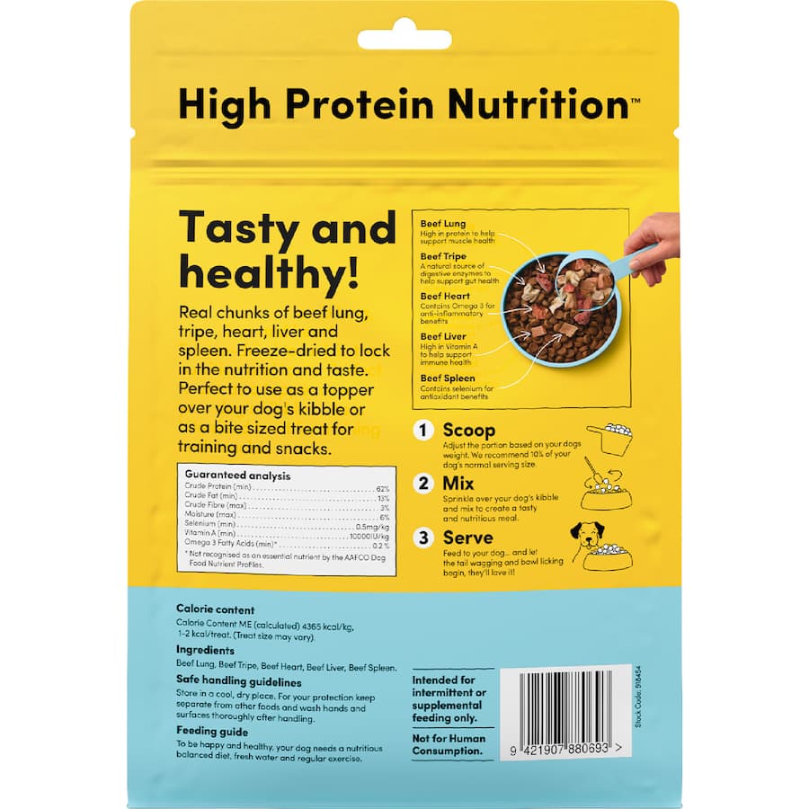 Animals Like Us Dog Treats Beef Topper 90g