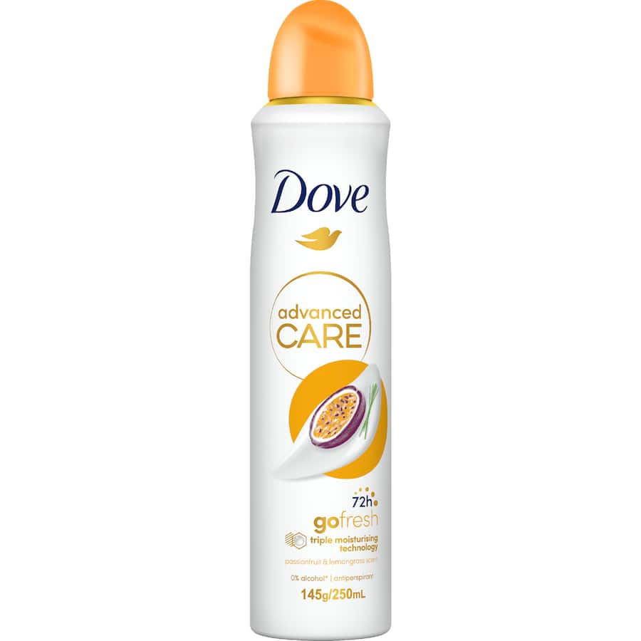 Dove Women Aerosol Deodorant Passionfruit Advanced 72hr 250mL