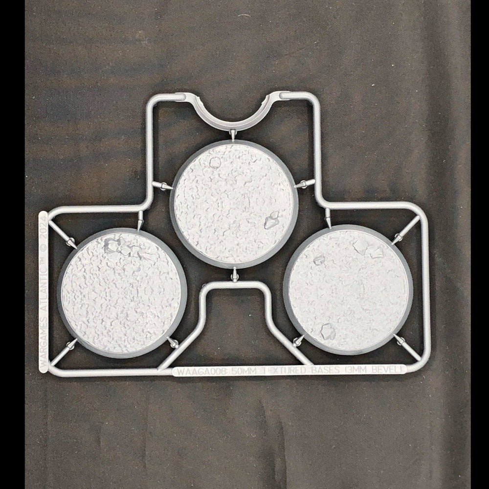 Wargames Atlantic - 50mm Textured Bases (3mm Bevel)