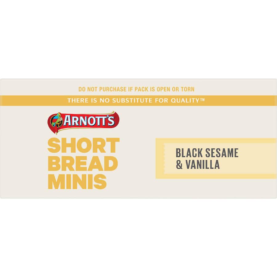 Arnott's Minis Shortbread Black Sesame & Vanilla 130g