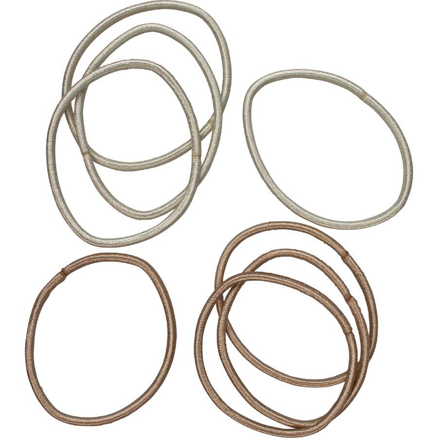 Dash Hair Ties Elastics Thin Satin Blonde 20 pack
