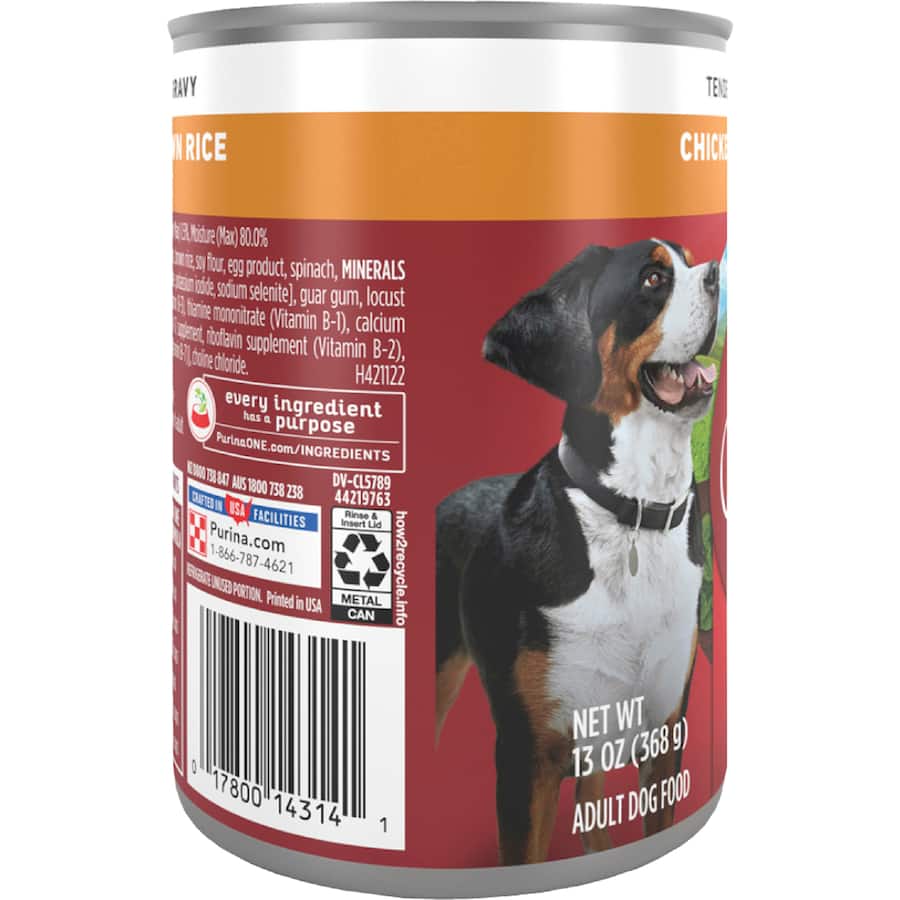 Purina One Wet Dog Food Tender Cuts Chicken In Gravy Can 368g