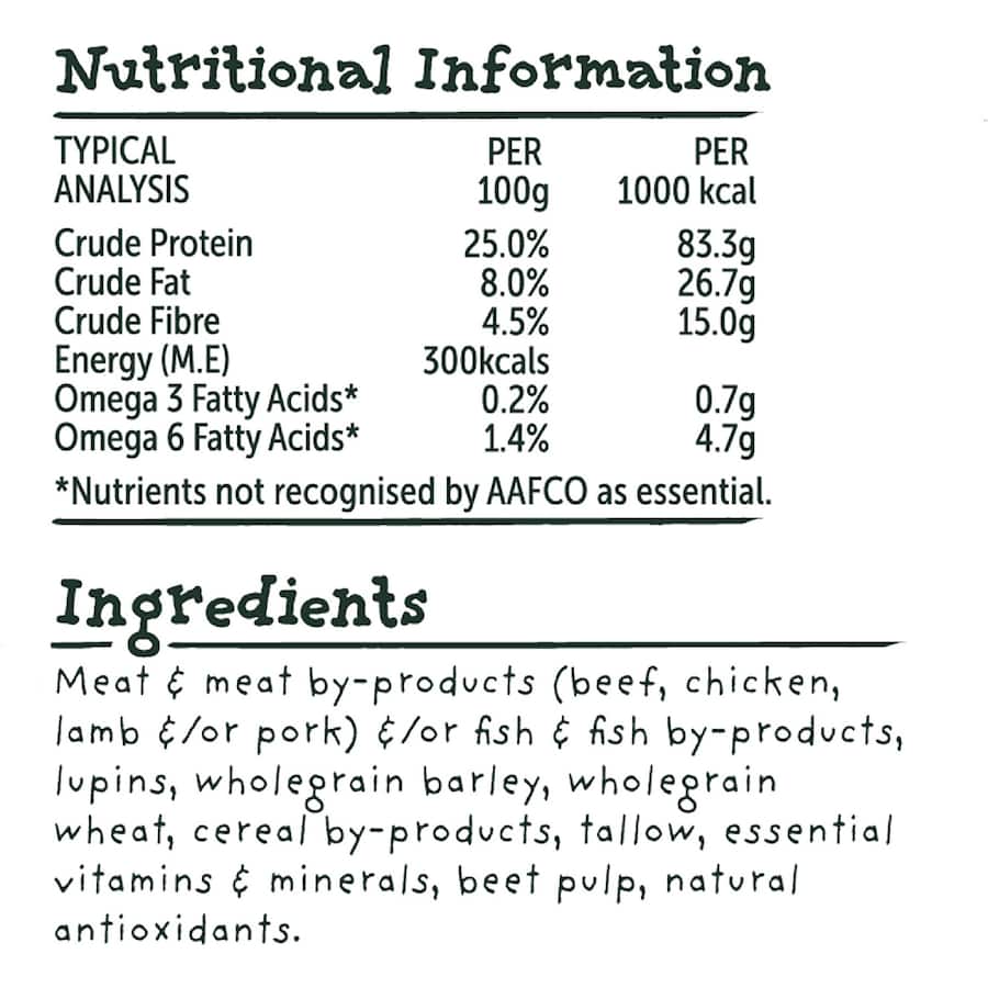 Billie's Bowl Senior Dry Dog Food Aussie Fish Bag 3kg