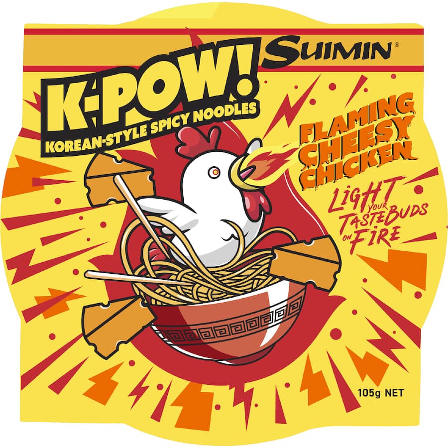 Suimin K-pow Noodles Flaming Cheesy Chicken - 105g
