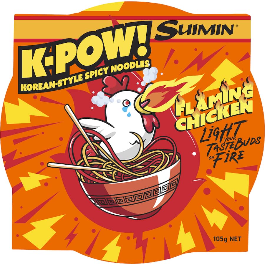 Suimin K-pow Noodles Flaming Chicken - 105g