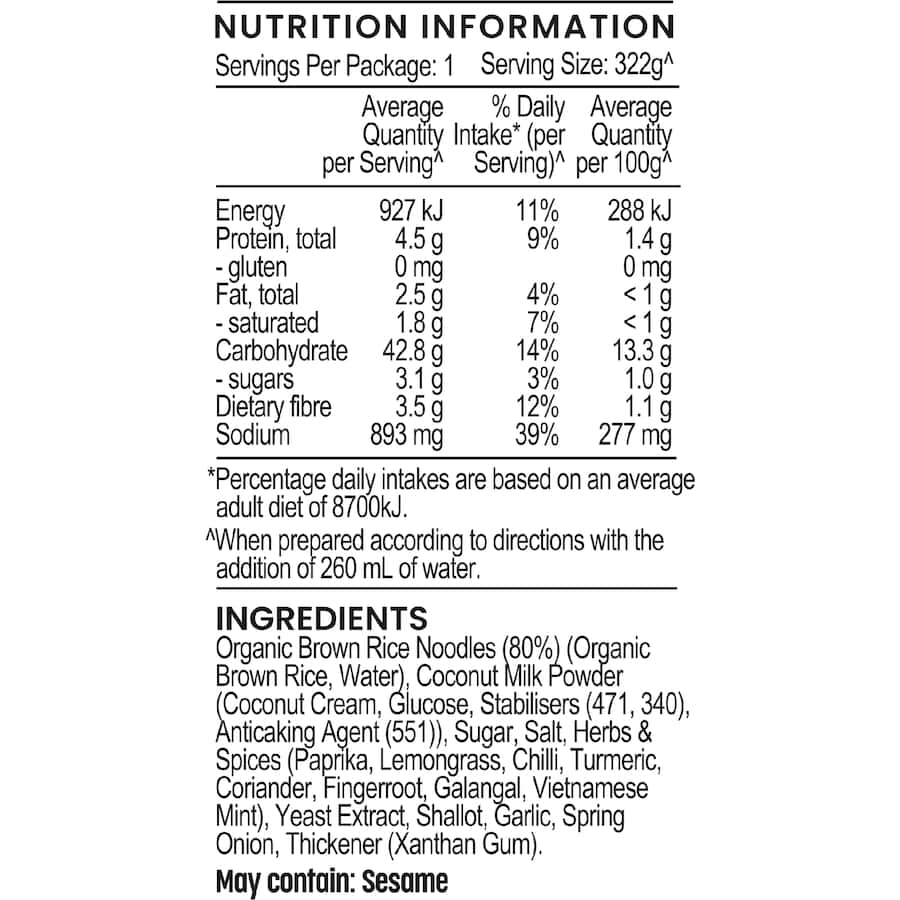 Sunrice Instant Noodles Cup Luscious Laksa - 62g