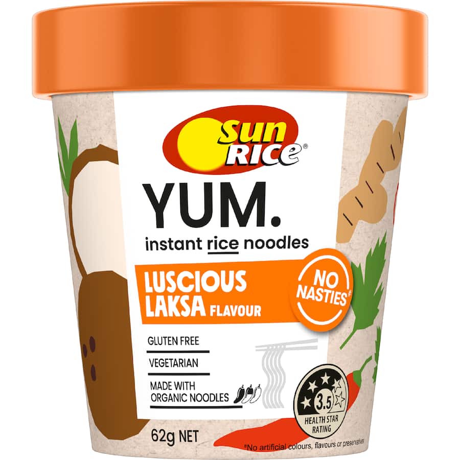 Sunrice Instant Noodles Cup Luscious Laksa - 62g