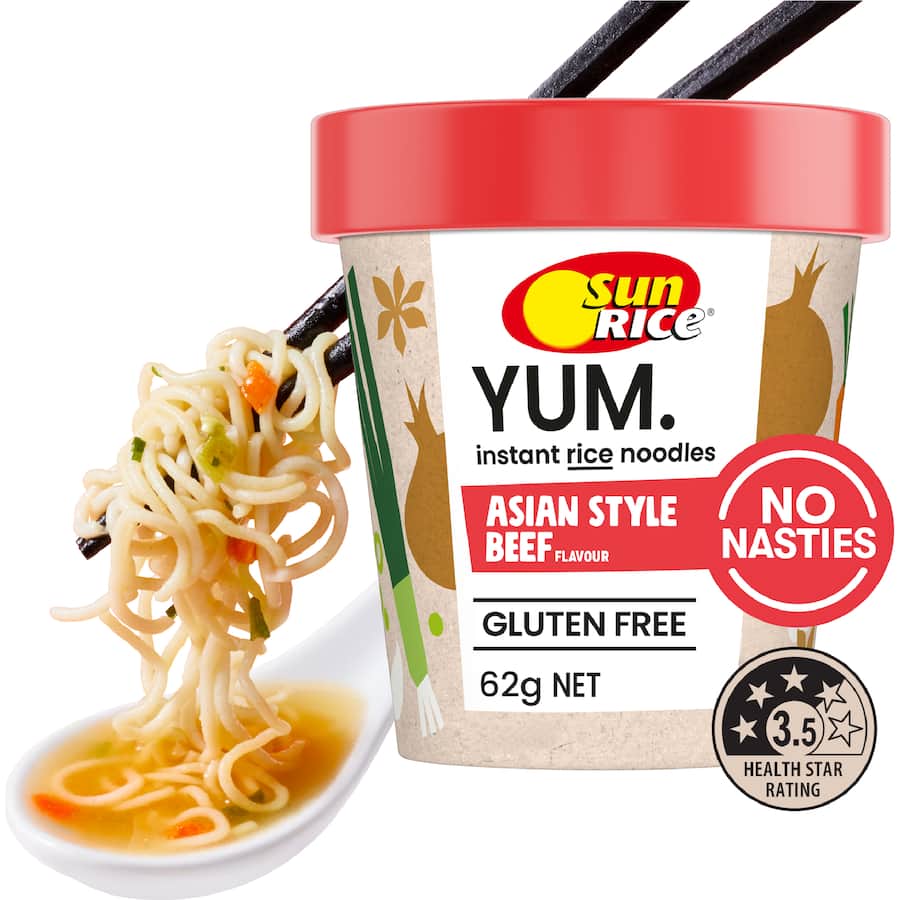 Sunrice Instant Noodles Cup Asian Beef - 62g